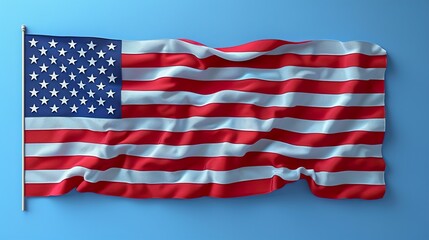 Fototapeta premium Patriotic Pride American Flag for Memorial Day 4th of July or Labor Day Celebration Concept