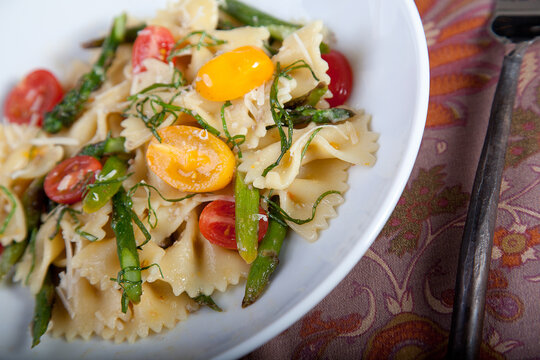 Bowtie Pasta Salad and Tomatoes