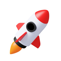 Rocket Launch Icon 3D
