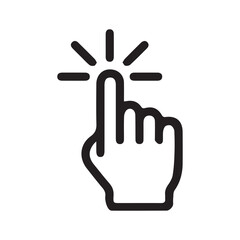 Obraz premium Click Icon. HandClick Vector Icon.