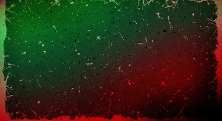 Grunge background with a blend of green and red colors and a distressed texture