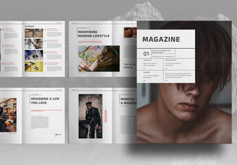 Minimal Lifestyle Magazine Layout