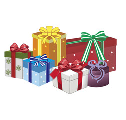 gift boxes vector illustration
