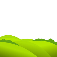 Green Hills Landscape Illustration