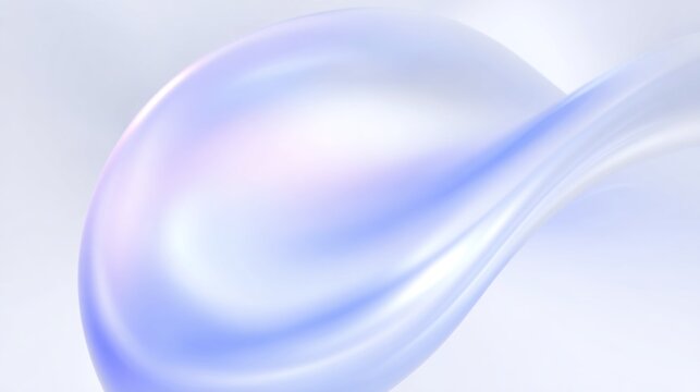 Smooth translucent blue and white gradient wave curves flow across a soft background.