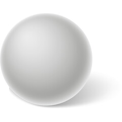A Simple Gray Sphere With Subtle Shading and a Soft Shadow on a White Background Representing A Basic Shape Or Object