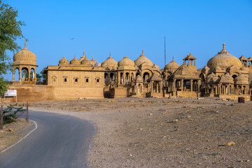Royal cenotaphs at Badabagh near Jaisalmer India. These were constructed by the Kings of Jaisalmer...