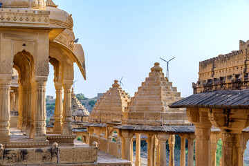 Royal cenotaphs at Badabagh near Jaisalmer India. These were constructed by the Kings of Jaisalmer...