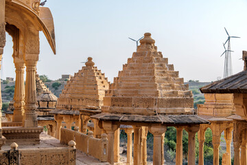 Royal cenotaphs at Badabagh near Jaisalmer India. These were constructed by the Kings of Jaisalmer...