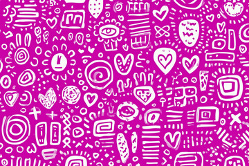 可愛い落書きの背景素材