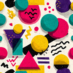 Colorful cartoon vector seamless pattern illustration with Christmas toys and birthday gifts design