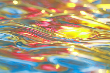 輝く虹色の波のイメージ