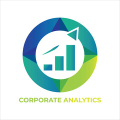 Corporate Analytics Modern Business Growth Logo Vector Design for Financial, Data, and Marketing Companies