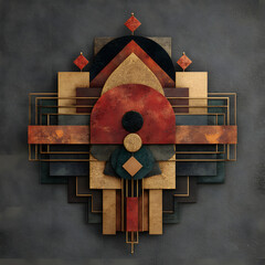 The 3d vector illustration of a businessman in a suit and hat holding a present gift box for Christmas concept