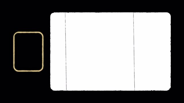 Vintage Super 8 Film Frame Animation Video Overlay with Alpha Channel