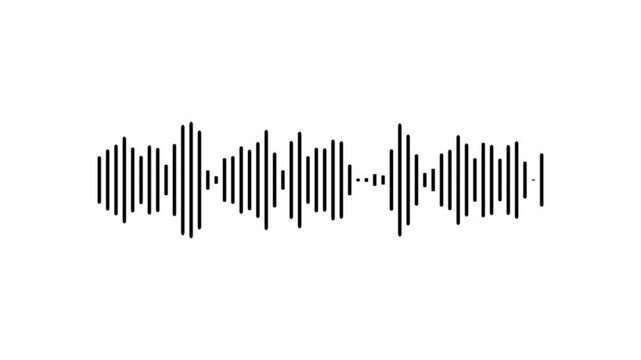 sound waves. Abstract music wave, radio signal frequency and digital voice visualisation. Tune equalizer vector set. Monochrome volume audio lines, sound waves rhythm isolated on white background