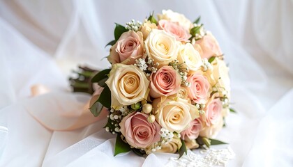 Pastel wedding bouquet