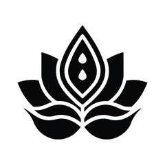 Water Poppy Seed Icon Vector Illustration