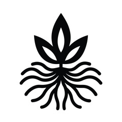 Water Crowfoot Root Icon Vector Illustration