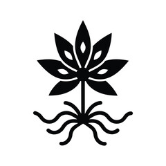 Water Primrose Root Icon Vector Illustration