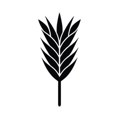 Wild Rice Stem Icon Vector Illustration