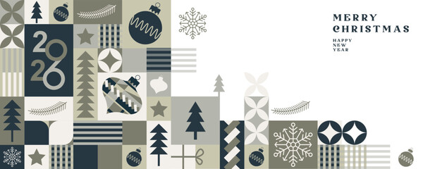 modern abstract geometric Christmas background design, Marry Christmas and happy new year cover template design, Xmas party background illustration, happy holidays template design for Christmas Moment