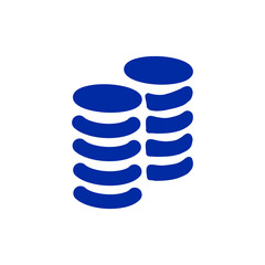 Stack of coins icon for finance, money, and investment concept／お金や投資・金融関連に使えるコイン積み重ねアイコン	