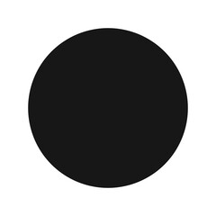 【Speech Bubble Icons】Black Circle Icon Illustration / 黒い丸のシンプルアイコンイラスト