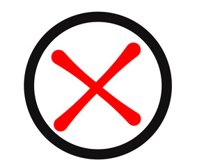 Red cross symbol inside a gray circle image art on transparent background