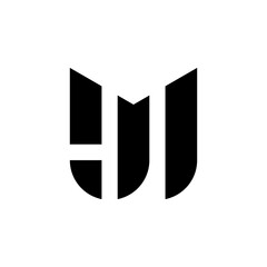 Letter MJ or JM monogram logo
