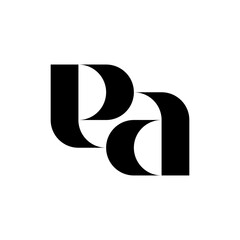 Letter PA or EA creative monogram logo