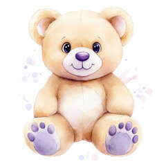 Obraz premium adorable watercolor teddy bear illustration for children's designs