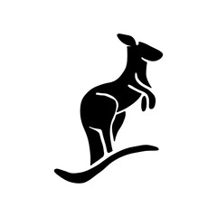 Kangaroo Silhouette Illustration / カンガルーのシルエットイラスト