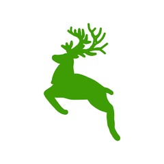Christmas Reindeer Silhouette クリスマスのトナカイシルエットイラスト	