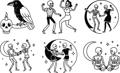 Obraz premium Haunted Witch Portrait Silhouette Bundle