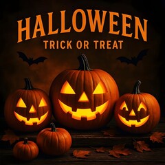 Halloween Background with Pumpkin