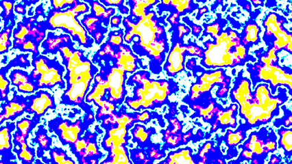 Obraz premium Abstract organic shapes blue yellow pink white pattern