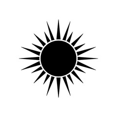 Sun Symbol Silhouette Illustration / 太陽のシルエットシンボルイラスト
