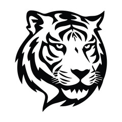 Roaring Tiger Head Vector Art