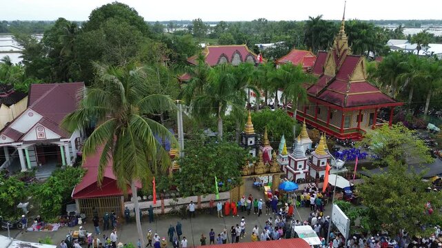Mini boat racing scene at Chac Kha Cu Pagoda, now in Chau Thanh commune, An Giang province 2025
