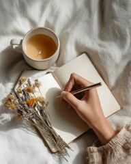 Morning Reflections with Tea and Journal