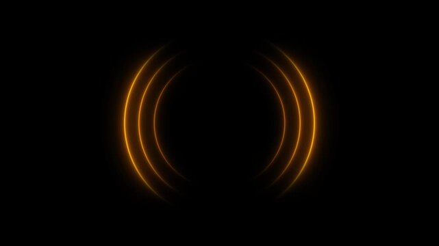 radio waves seamless animation with sound wave signals, radar pulses, and audio wave on transparent background with alpha channel video footage