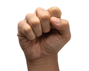 Powerful clenched fist symbolizes strength, determination, and a winning spirit for victory and resilience in any challenge