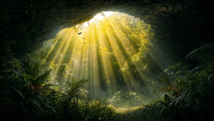 underwater scene with sun rays