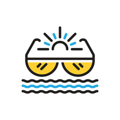 Fototapeta premium Multi color icon for summer