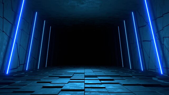 Empty dark room, Modern Futuristic Sci Fi Background
