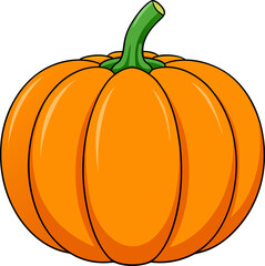 Pumpkin Vector Illustration &ndash; Autumn, and Harvest Design Elements