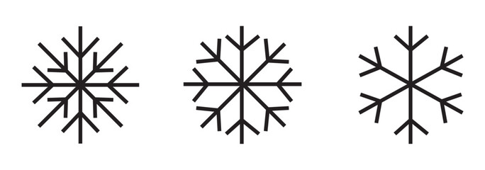 Obraz premium Snow Icons. Snowflakes Vector Icons. Winter Icons. Snow or Snowflake symbol. Snow. Snowflakes