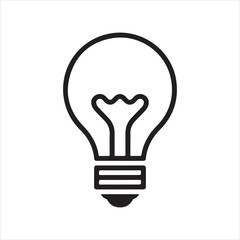 Lamp line icon set. Lamp icon collection. Flat style stock vector Image.