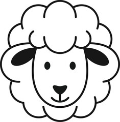 Obraz premium Sheep animal farm wool livestock mammal agriculture cute fluffy lamb cartoon face